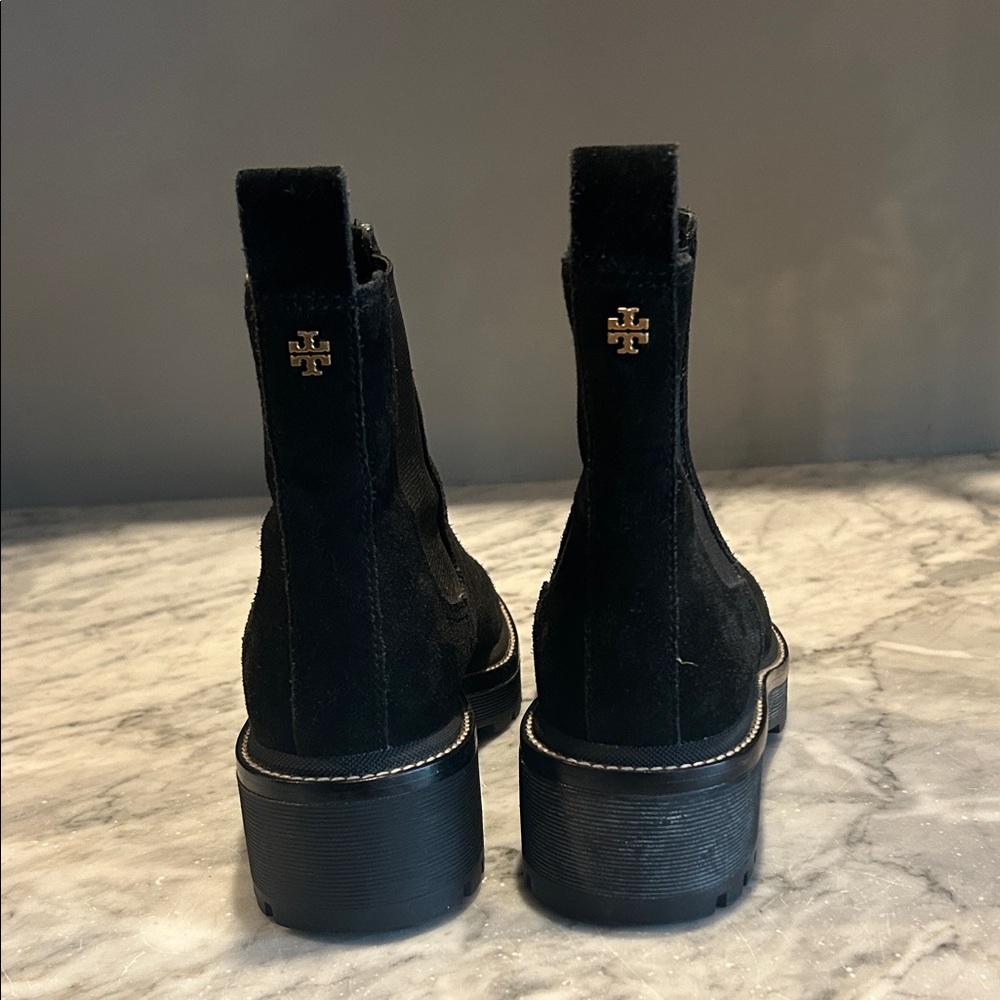 Tory Burch Black Suede Ankle Boots - Picture 5 of 5